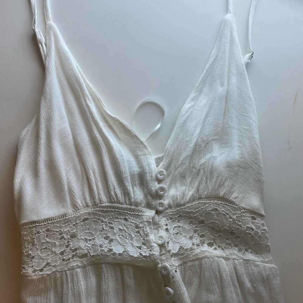 White Lacy Midi Dress by FortunateOne